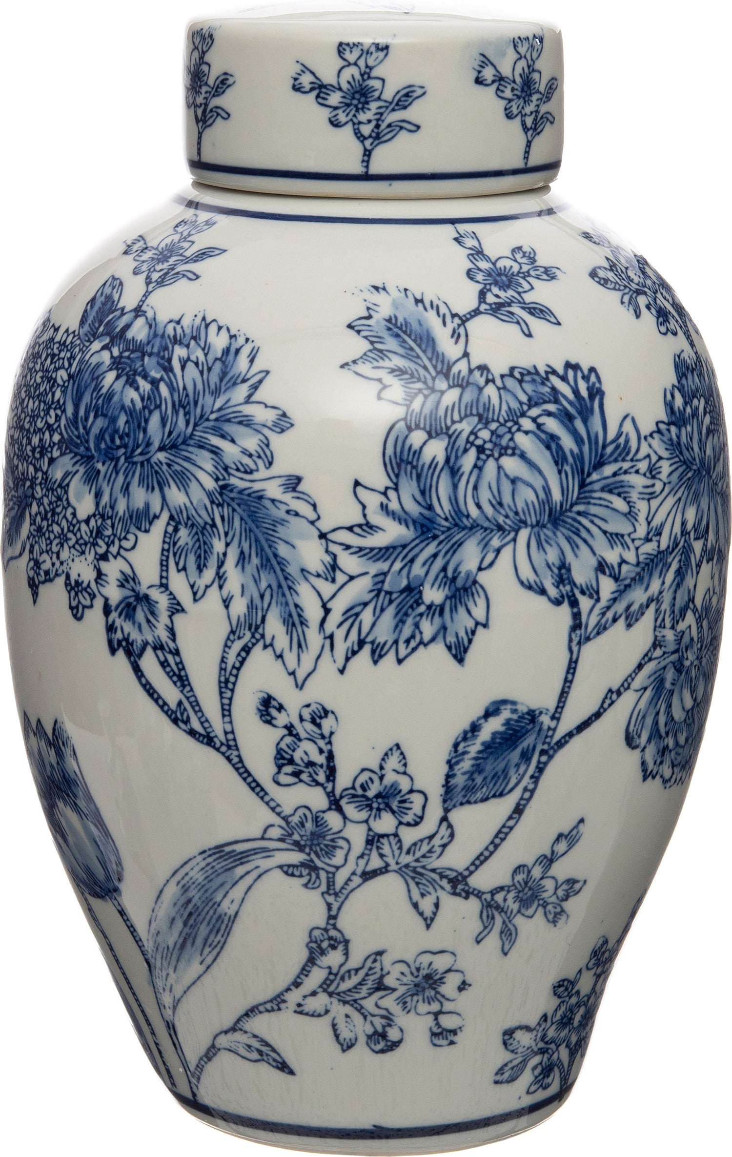 Intratuin vaas Fae blauw / wit D 17 H 25,5 cm