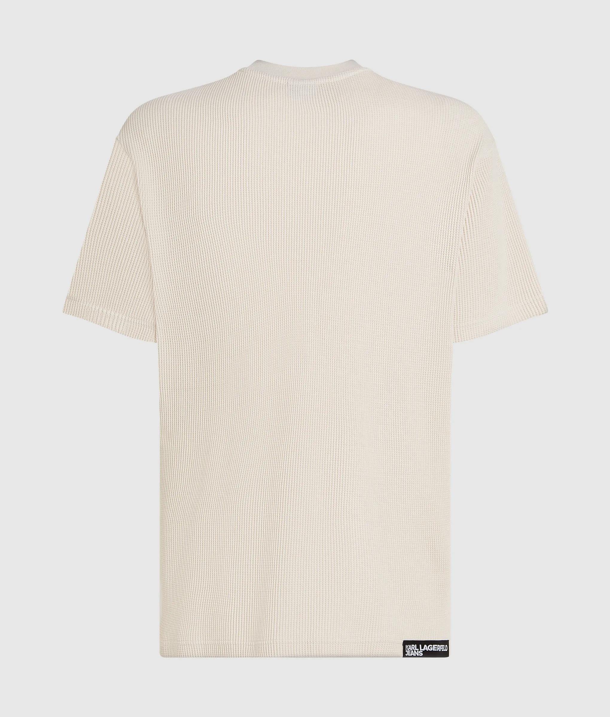 T-shirt met wafeltextuur