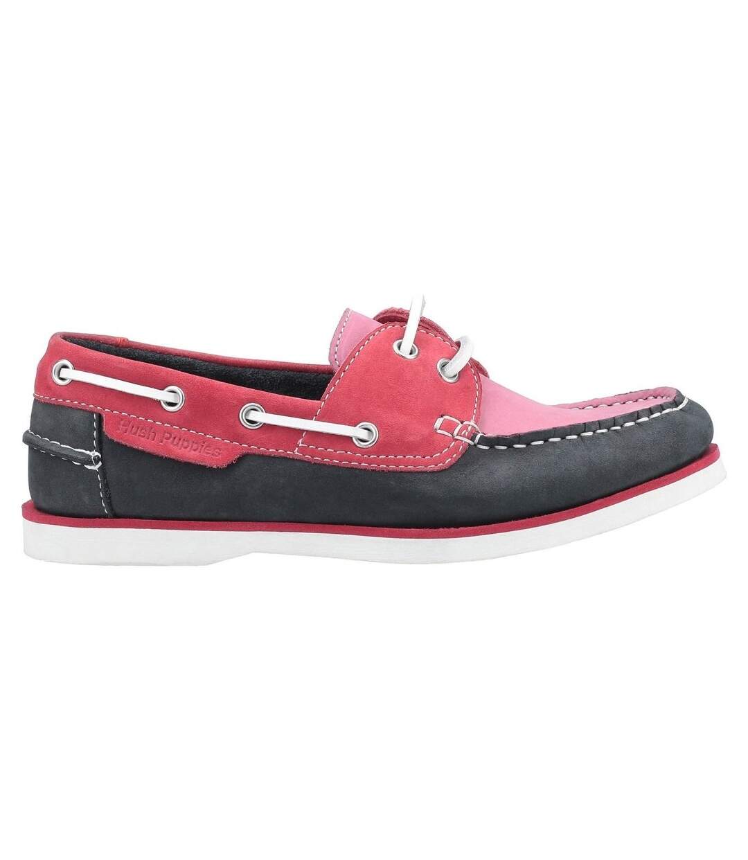 Hush Puppies - Chaussures bateau HATTIE - Femme (Rose/bleu marine) - UTFS7059