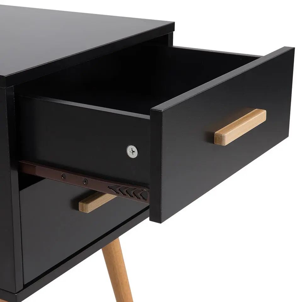 ALABAMA - Bijzettafel - Zwart - MDF