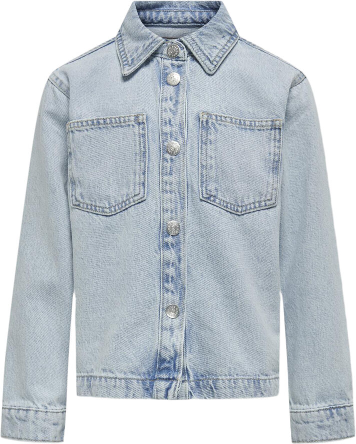 ONLY KOGCARLY LS OVS STAR DNM OVERSHIRT Light blue denim