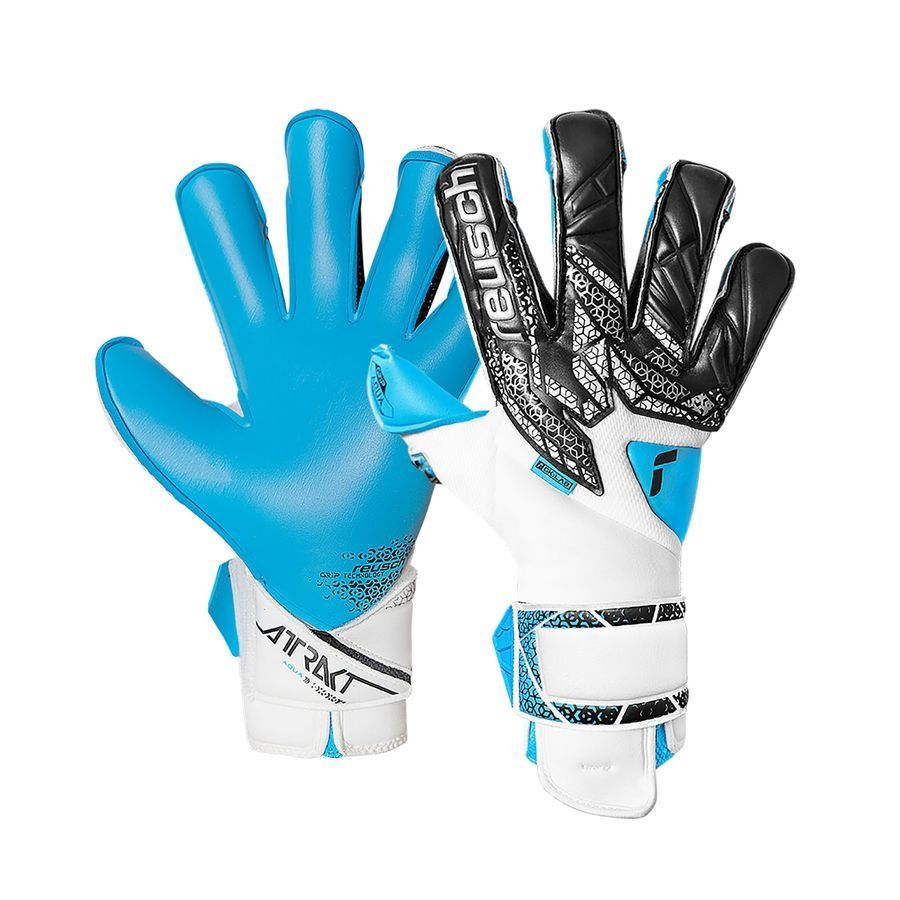 Reusch Gants de Gardien Attrakt Aqua Evolution GK:LAB - Blanc/Noir/Bleu