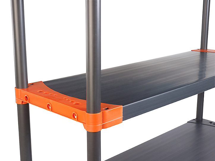Étagère en résine 2 tablettes Grosfillex Modulopro H. 86 x L. 90 x P. 40 cm