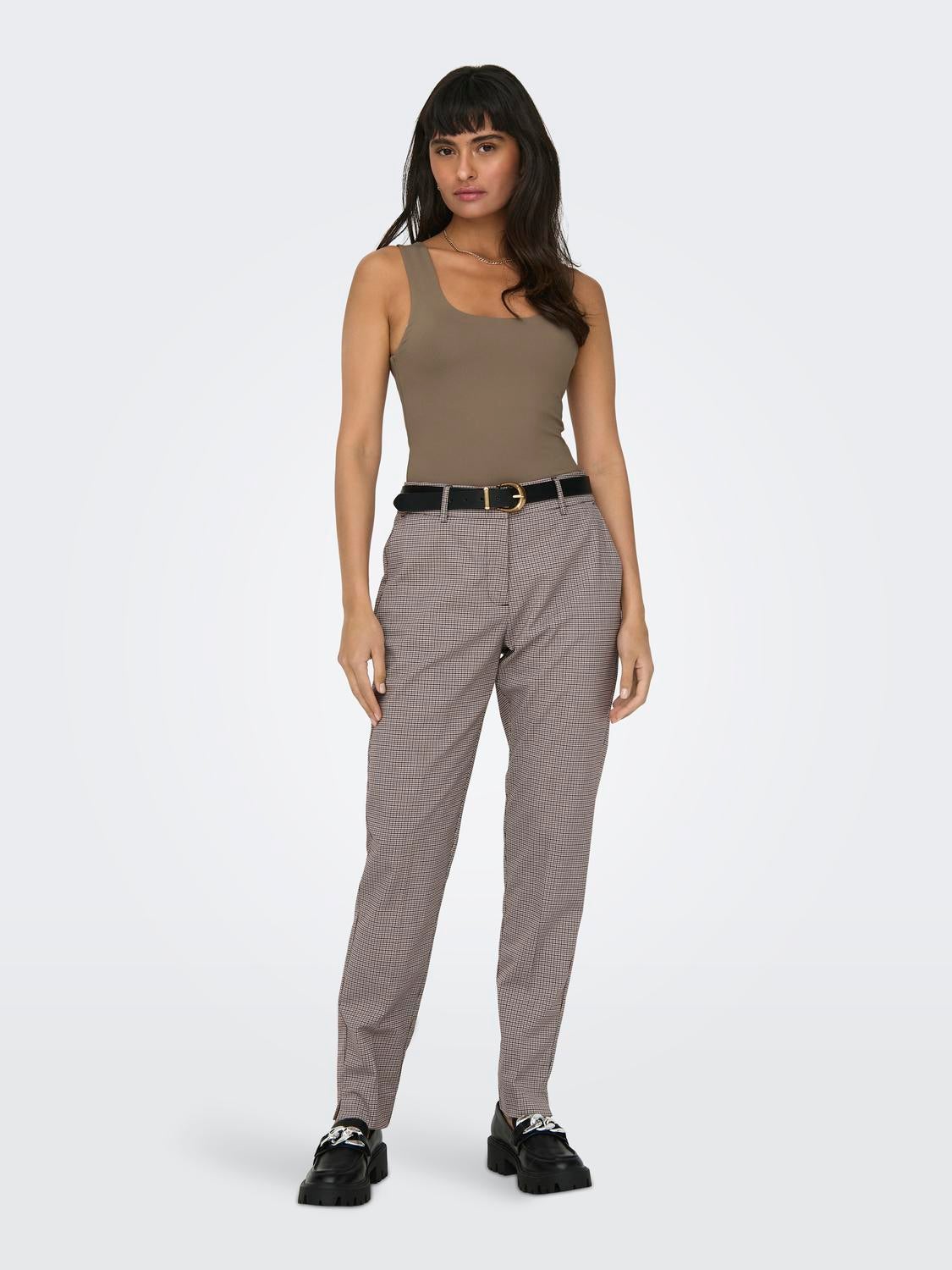 ONLVERONICA-JOSS Hohe Taille Normal geschnitten Hose Pumice Stone
