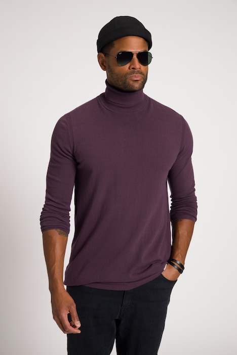 STHUGE Rollkragenpullover, Feinstrick, Langarm, bis 8XL