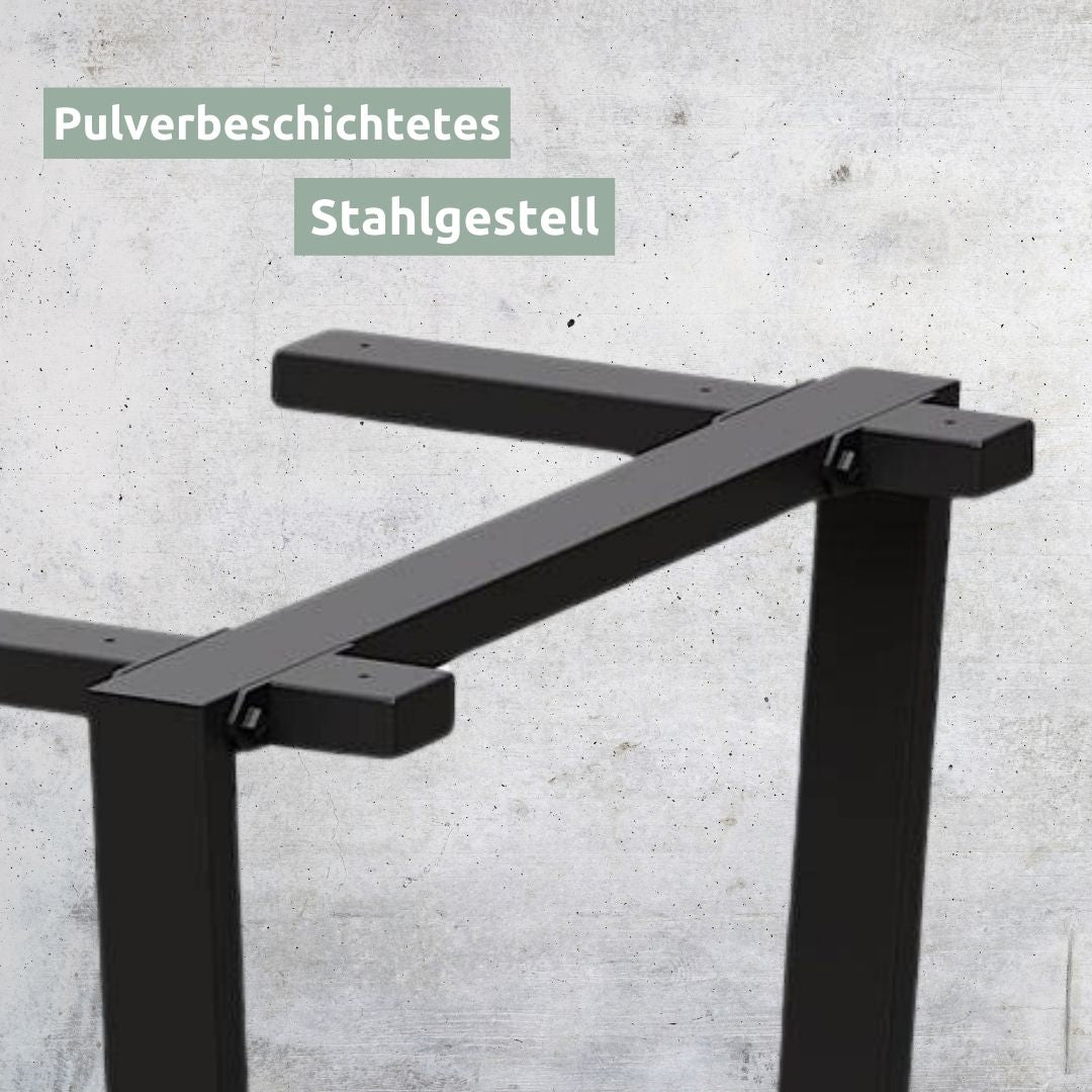 holz4home® Trapez Tischgestell Metall schwarz – 1 Paar (2 Stück)