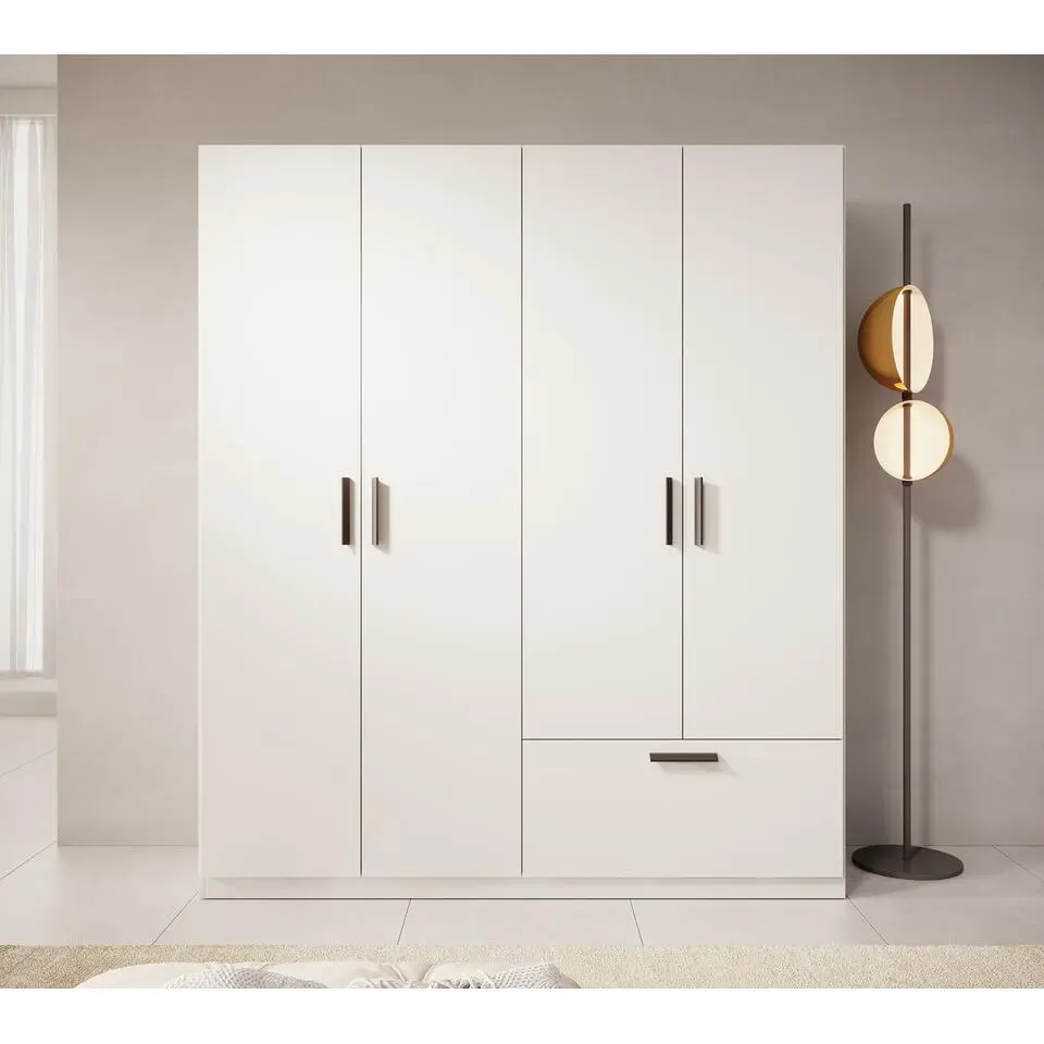 Meubella - Kledingkast Lillian - Wit - 180 cm