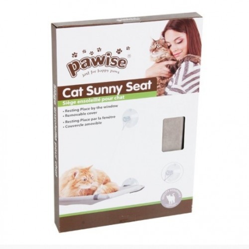 Cama marrom de janela para gatos