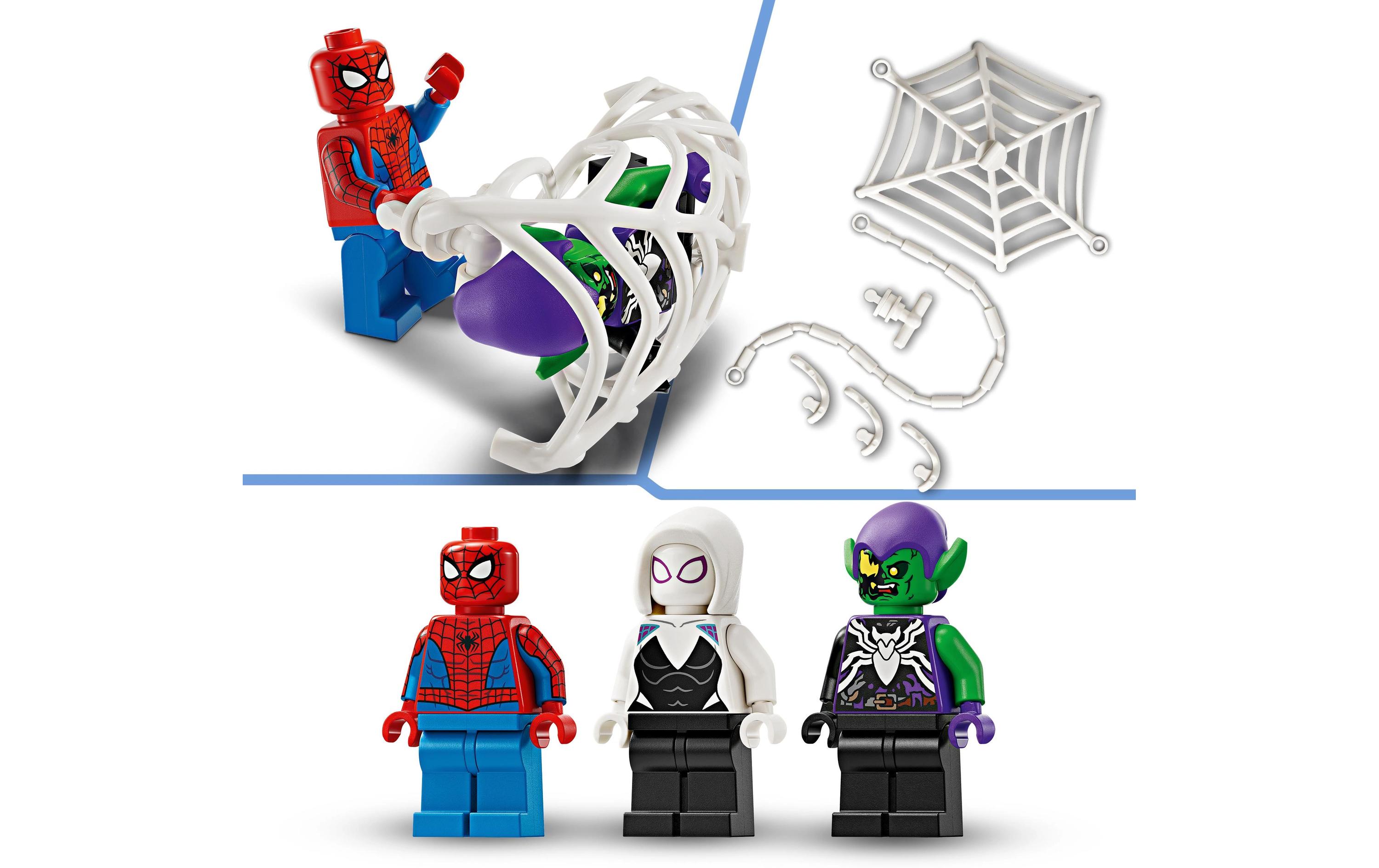 Marvel Spider-Mans Rennauto & Venom Green Goblin 76279Superhelden-Duelle auf Rädern