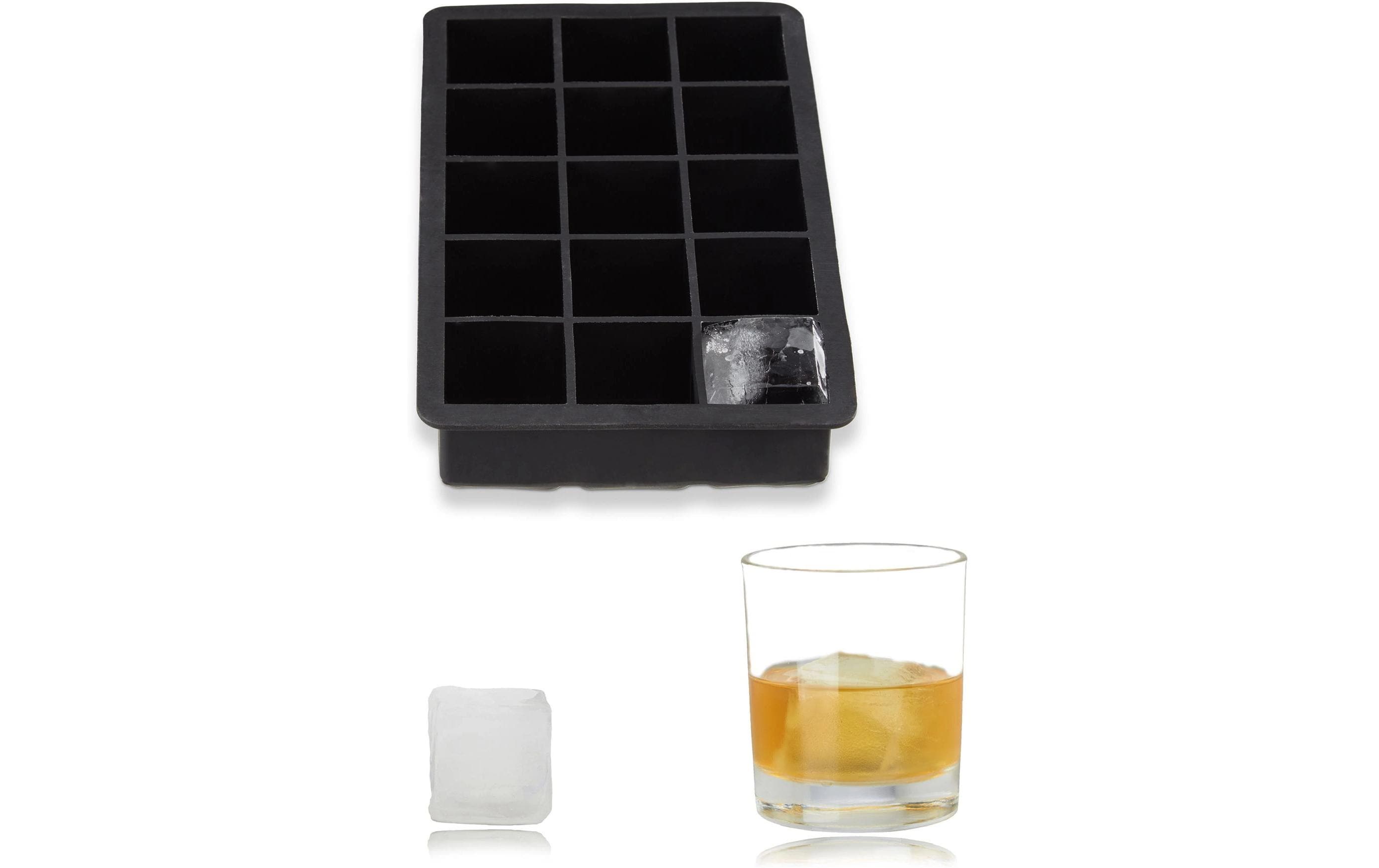 Eiswürfelform 15 Stück, SchwarzSchwarze Eiswürfelform aus Silikon