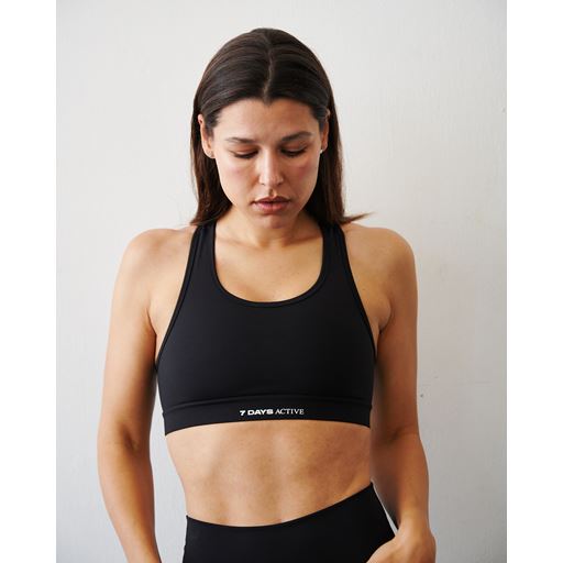 7 DAYS Active Signature Bra Sports-BH, Black, M