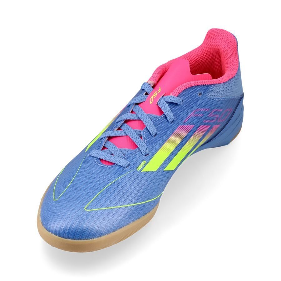 adidas F50 League IN Celestial Victory - Blue Fusion/Lucid Lemon/Lucid Pink Enfant