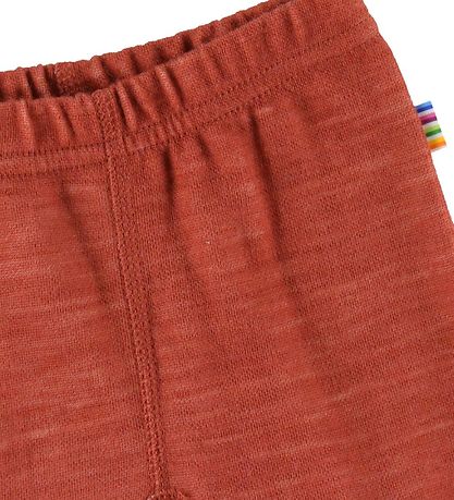 Joha Leggings m. Fod - Uld/Bambus - R?dbrun