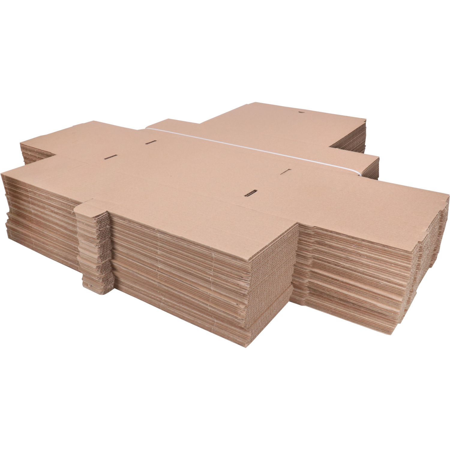 Vouwdoos, golfkarton, 350x220x130mm, met insteekklep, enkele golf, bruin