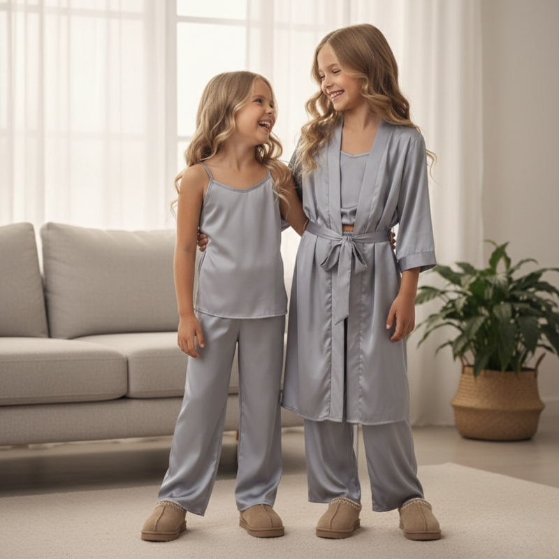Silky dreams pyjama set - grijs