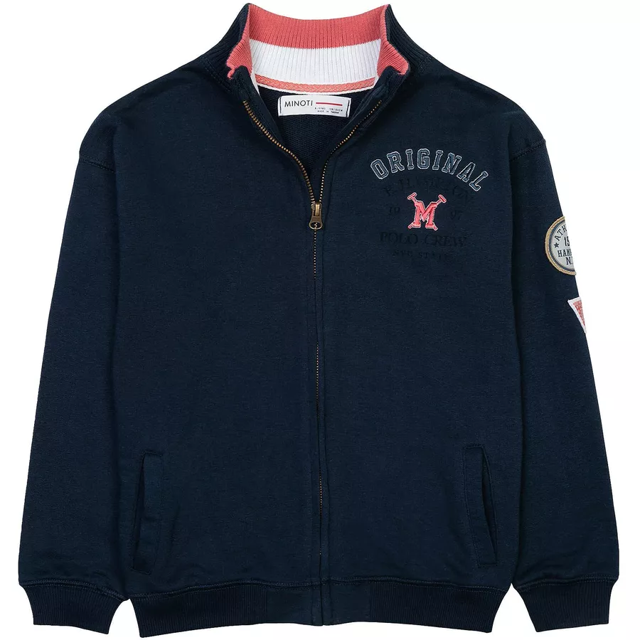 MINOTI Sweatshirt mit Zipper Dunkelblau