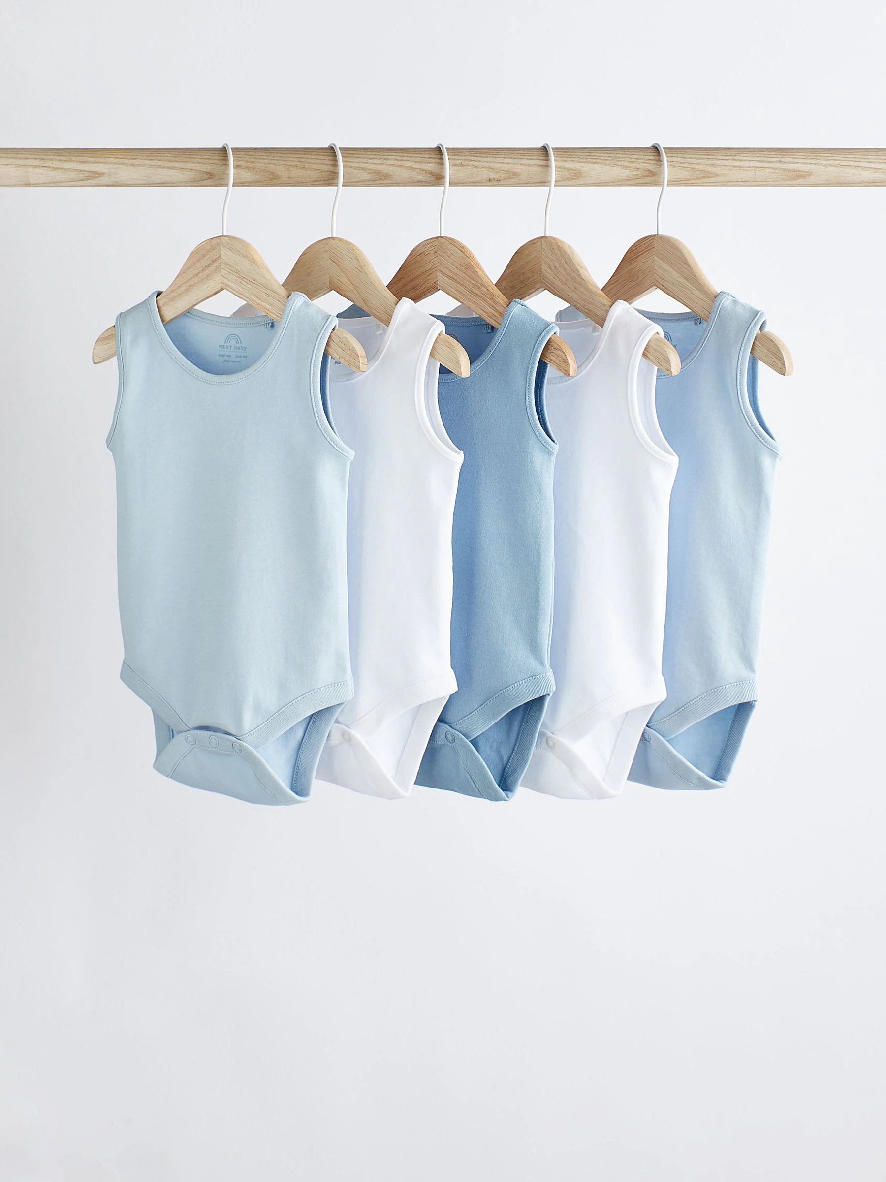 Blauw - Babyrompertjes met hemdje