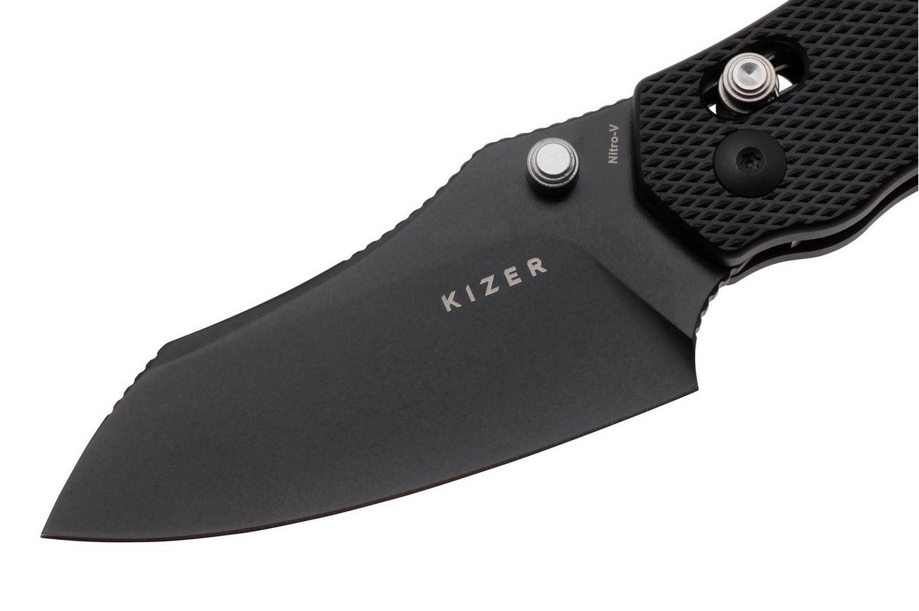 Kizer Vanguard Bulldog V3672A1 PVD Nitro-V, Black Aluminium zakmes, O.SHO design