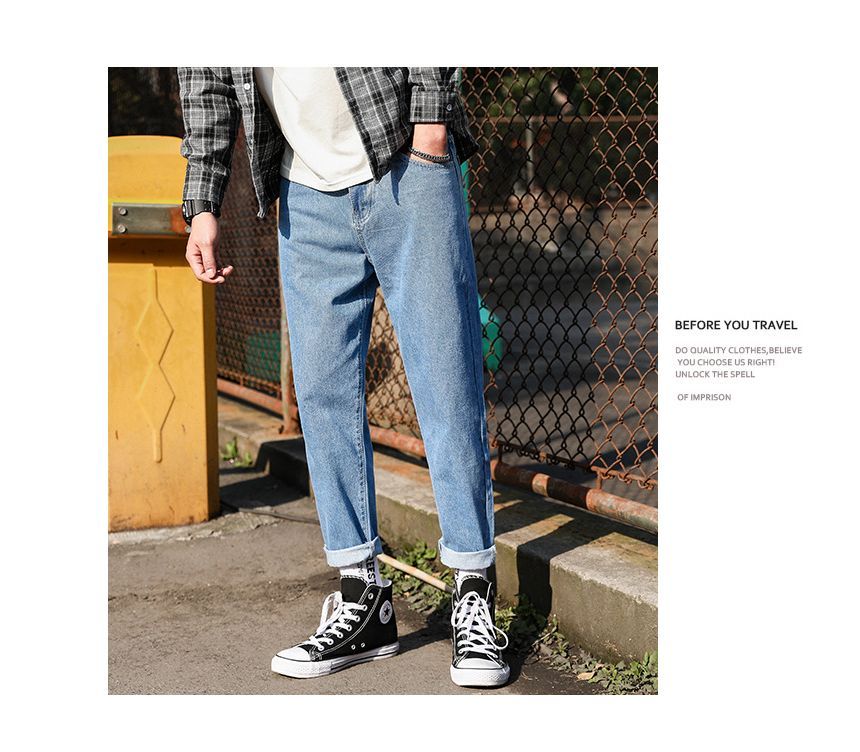 Denimic - Toelopende cropped jeans