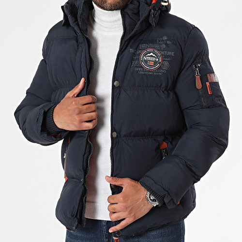 Doudoune Capuche Bleu Marine
