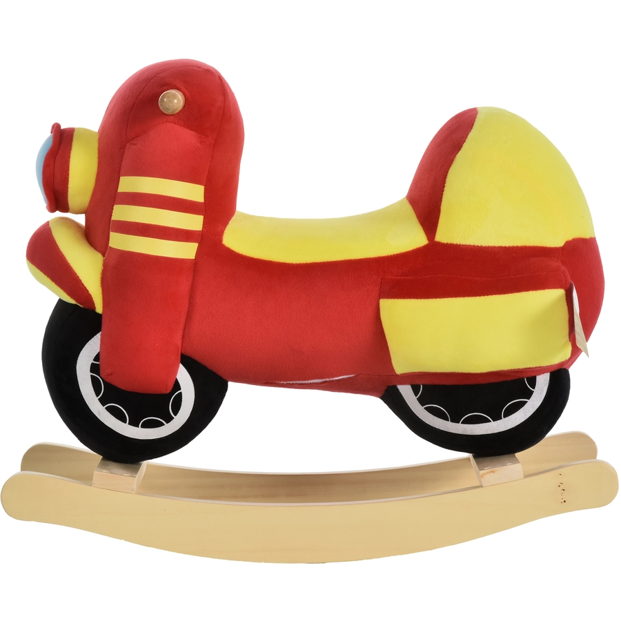 HOMCOM Kinder Schaukelwippe als Motorrad rot, gelb