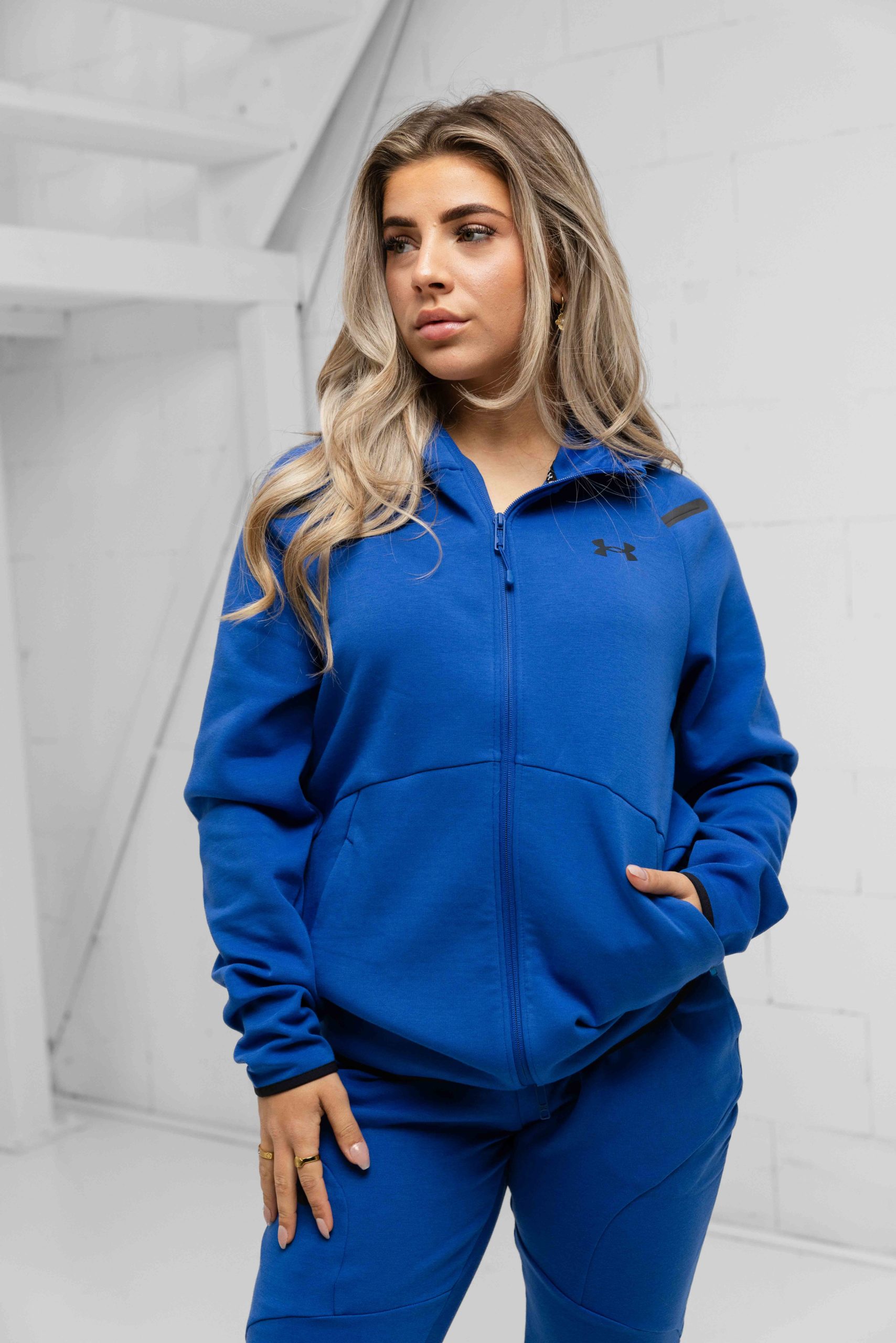 Under Armour Unstoppable Fleece Trainingspak Dames Blauw