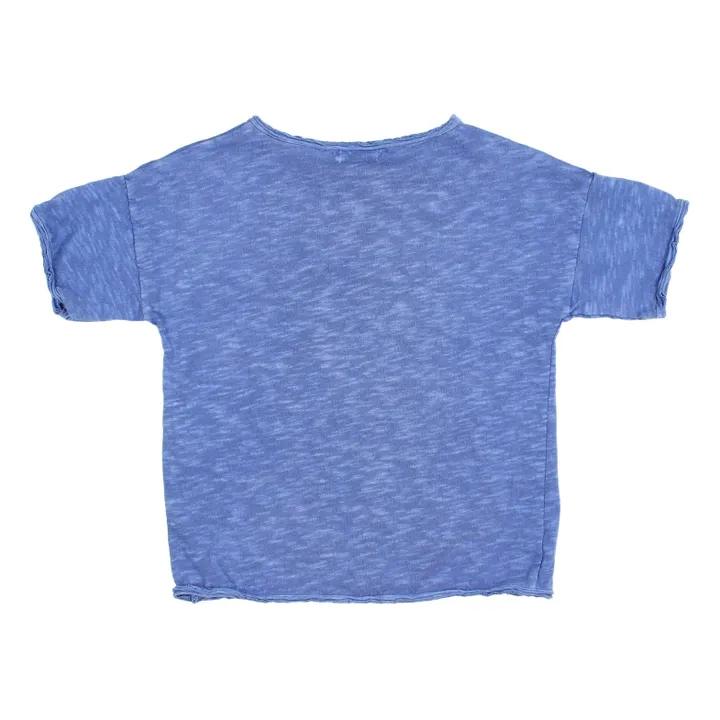 Búho T-shirt Poche Washed | Bleu