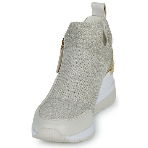 MICHAEL Michael Kors - WILLIS WEDGE TRAINER Blanco / Oro