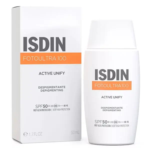 Isdin FotoUltra Active Unify Crème Solaire Visage Dépigmentante SPF50+ / 50ml