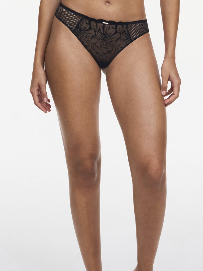 Chantelle Fleurs Tanga Black