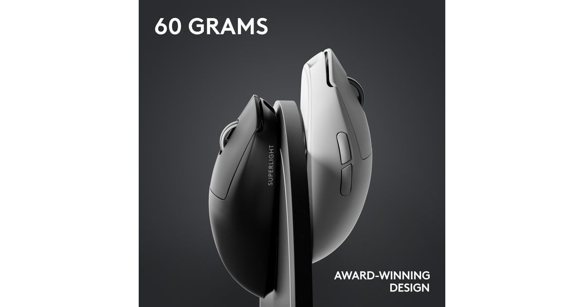 Logitech GPRO X SUPERLIGHT 2 Wireless gaming muis  (Wit, 100 - 32.000 dpi)