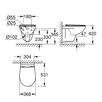 Grohe Wandcloset Bau