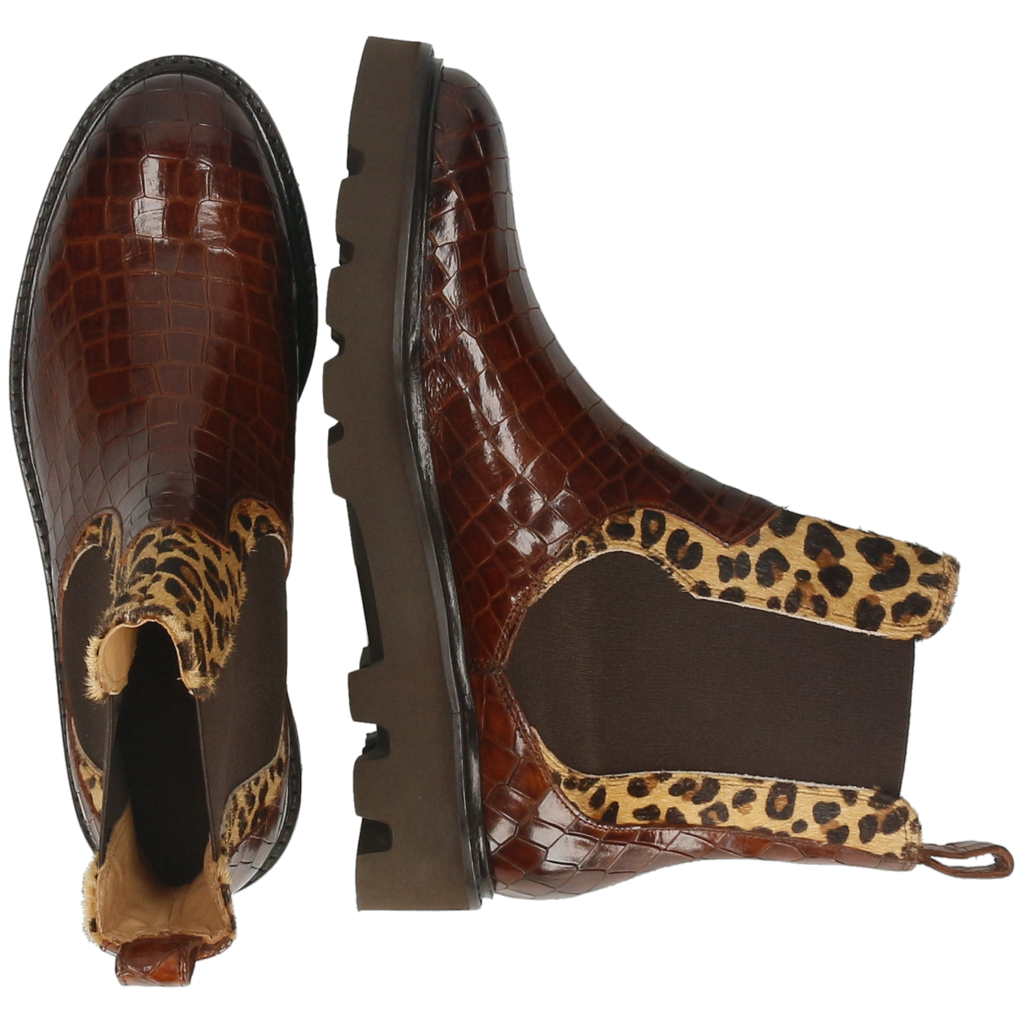 SALLY 113 - Bottines à semelle plateforme | Marron