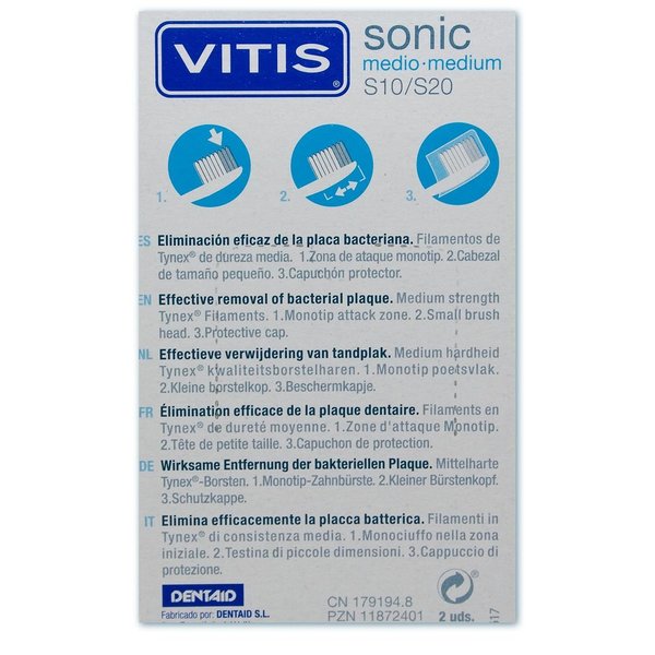 VITIS sonic Medium Bürstenkopf (2 Stk.)