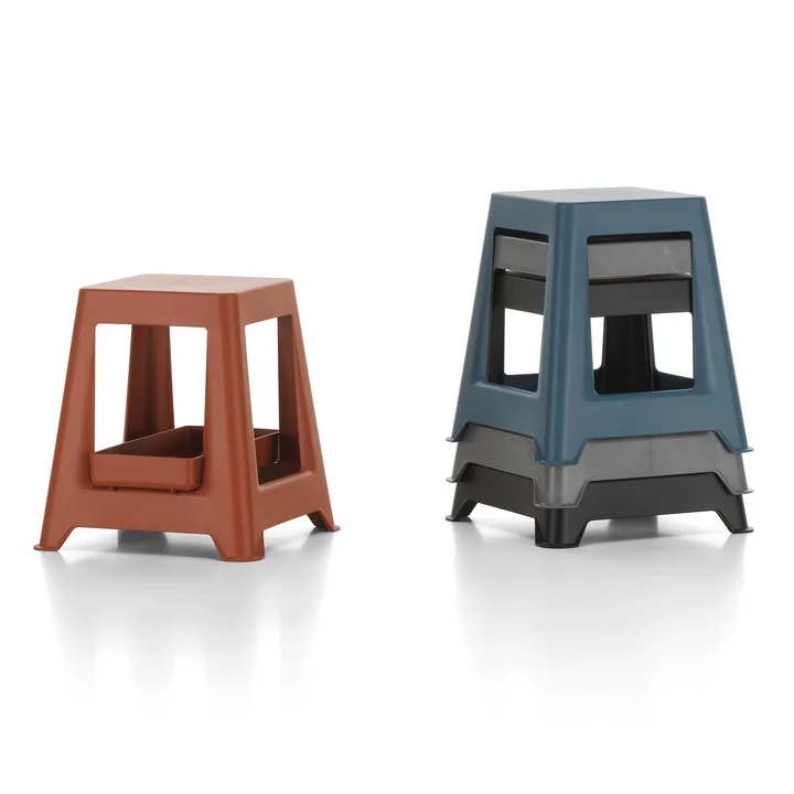 Vitra - Chap Tablett zu Hocker, dunkelgrau