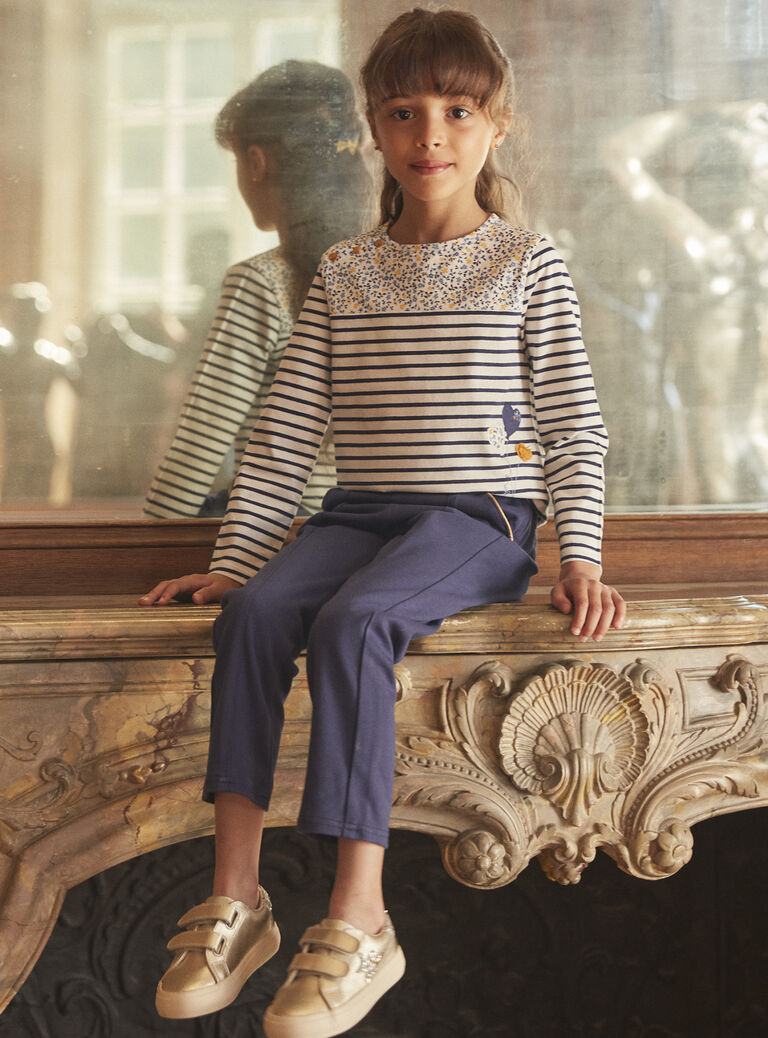 Pantalon bleu marine en milano