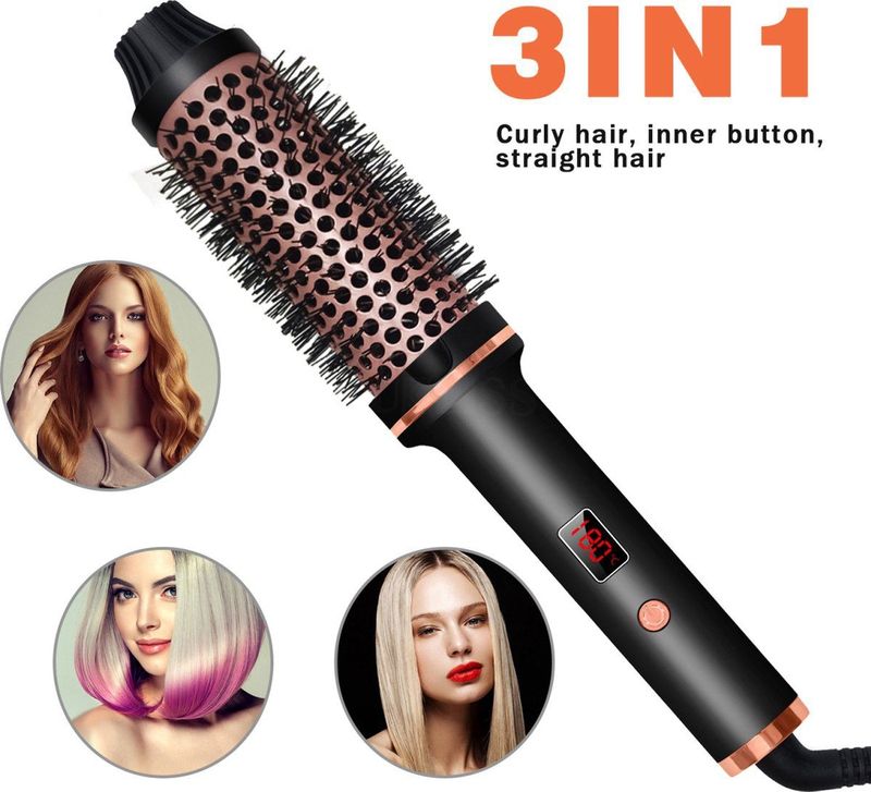 Magic Brush - Keramische Warmteborstel - Ronde Borstel 40MM - LCD Scherm - Volume & Krullen - Haarborstel