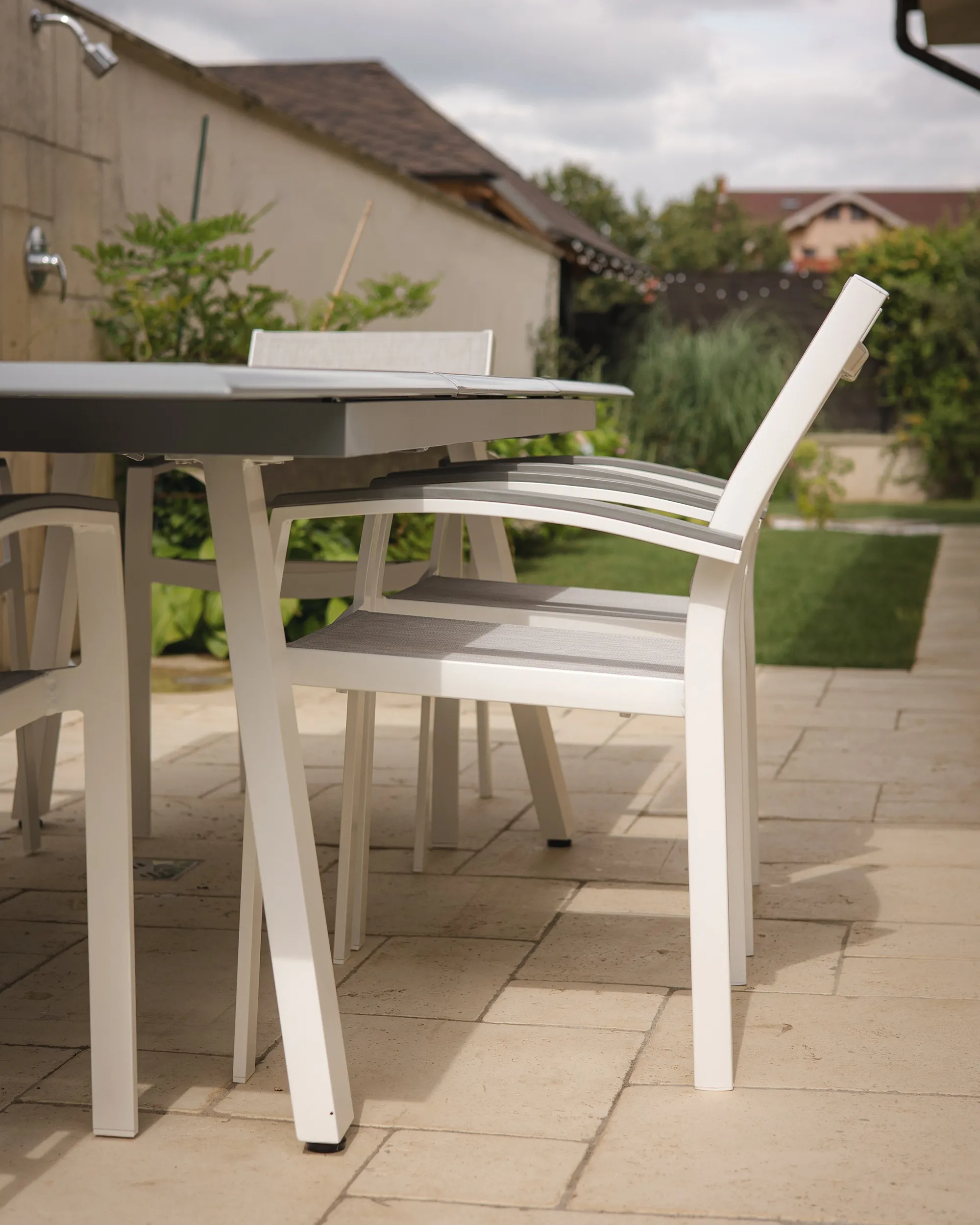 Set van 2 tuinstoelen PERETA Metaal Grijs