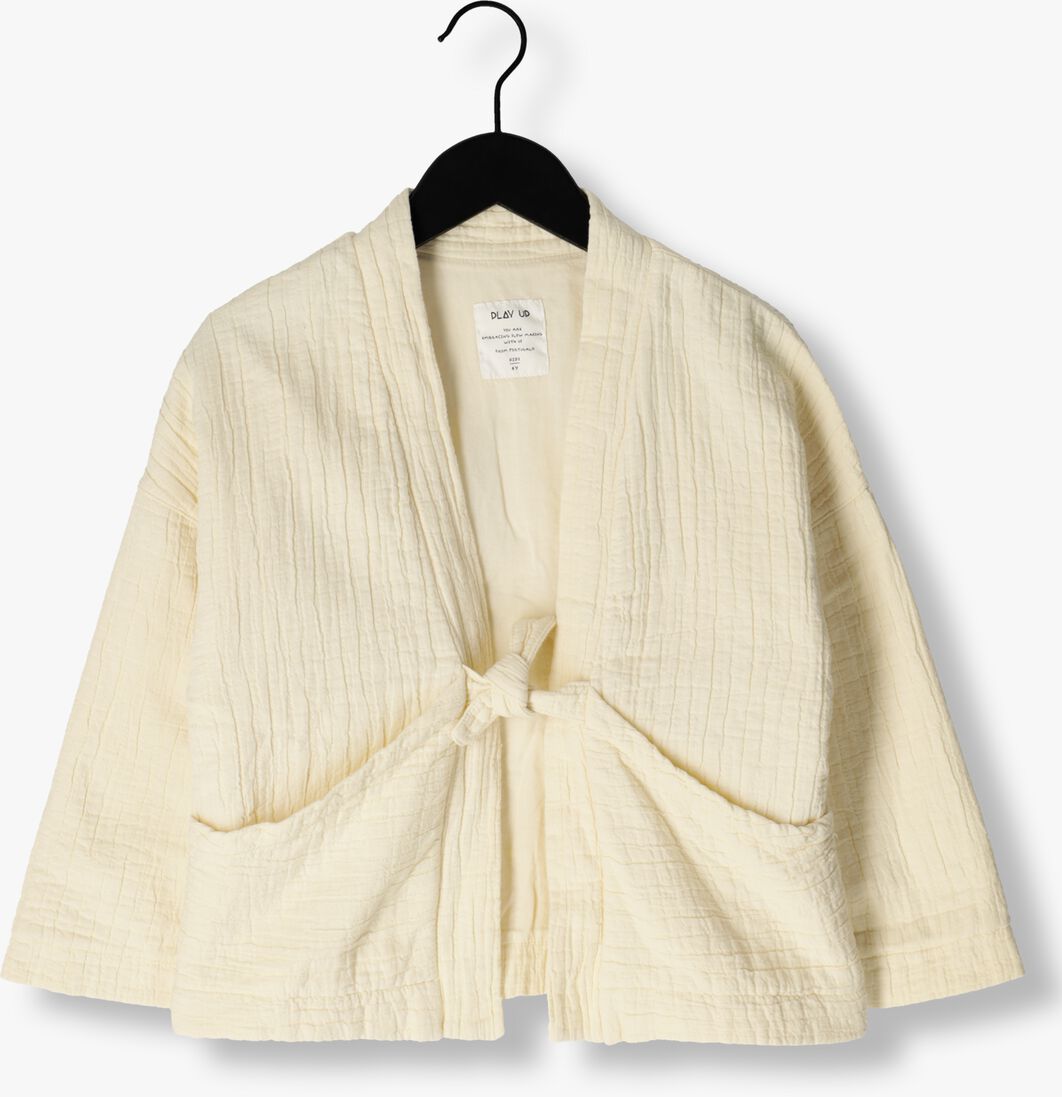 PLAY UP gebroken wit play up vest woven cardigan