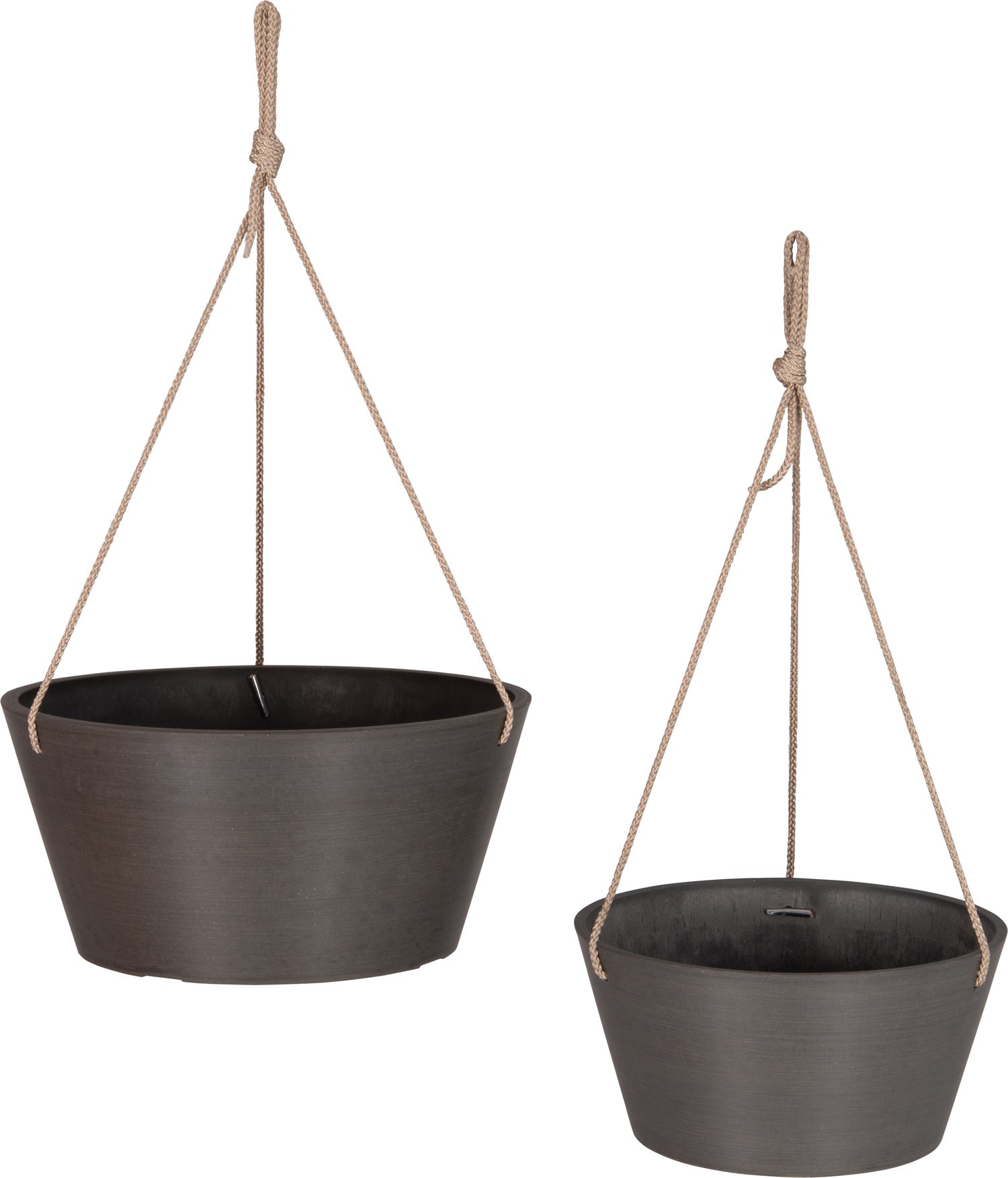 Intratuin hangpot Boaz donkergrijs D 25 H 12,7 cm