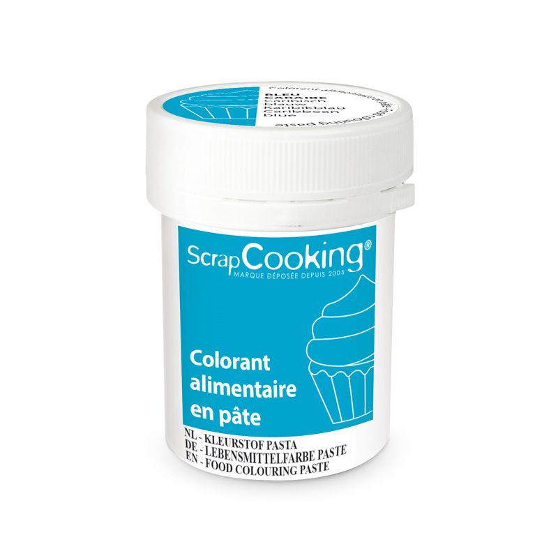 Colorant alimentaire en pâte 20 g - Bleu caraïbes Scrapcooking