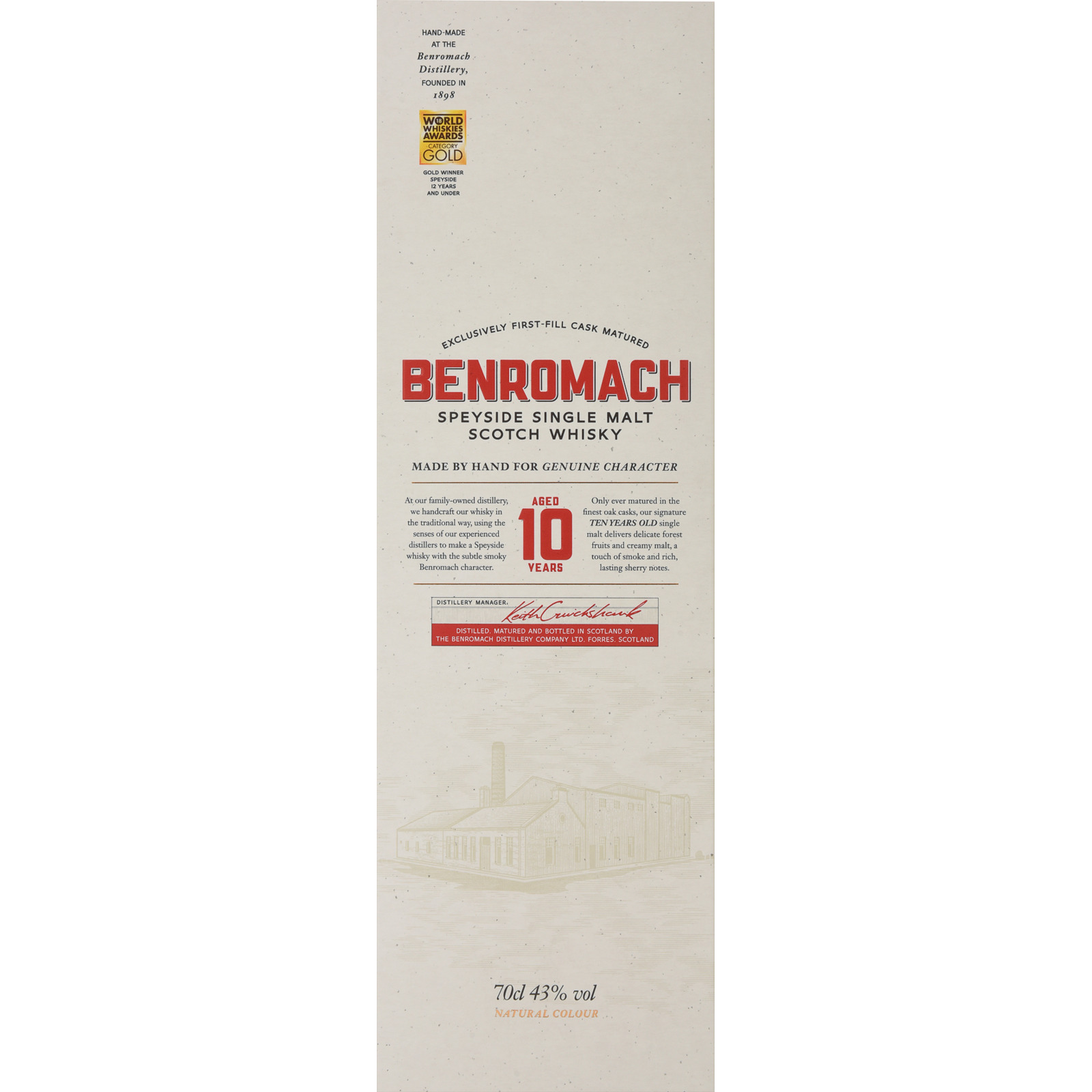 Benromach Single Malt Whisky 10 Year 70 cl