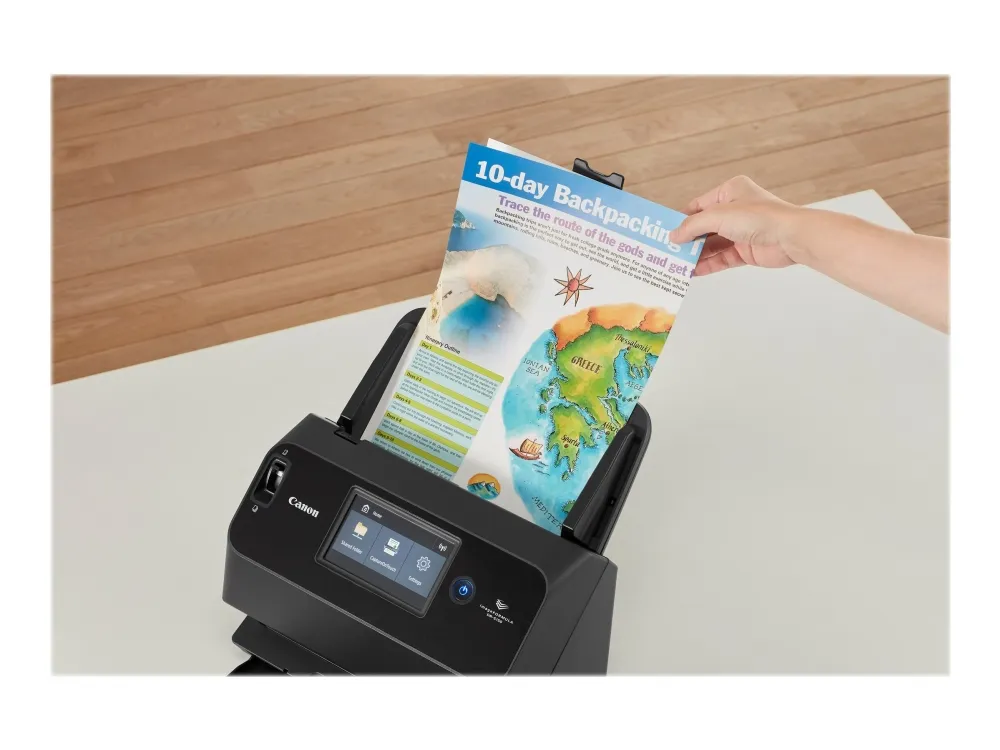 Canon imageFORMULA DR-S150 - Dokumentscanner - CMOS / CIS - Duplex - 216 x 3000 mm - 600 dpi x 600 dpi - op til 45 ppm (mono) / op til 45 ppm (farve) - ADF (60 ark) - op til 4000 scanninger pr. dag - USB 2.0, Gigabit LAN, Wi-Fi(n), USB 3.2 Gen 1x1