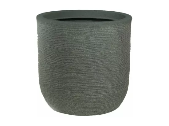 Vase en résine intérieur extérieur pour plantes cylindriques design d.35x34h Raffaello Verde