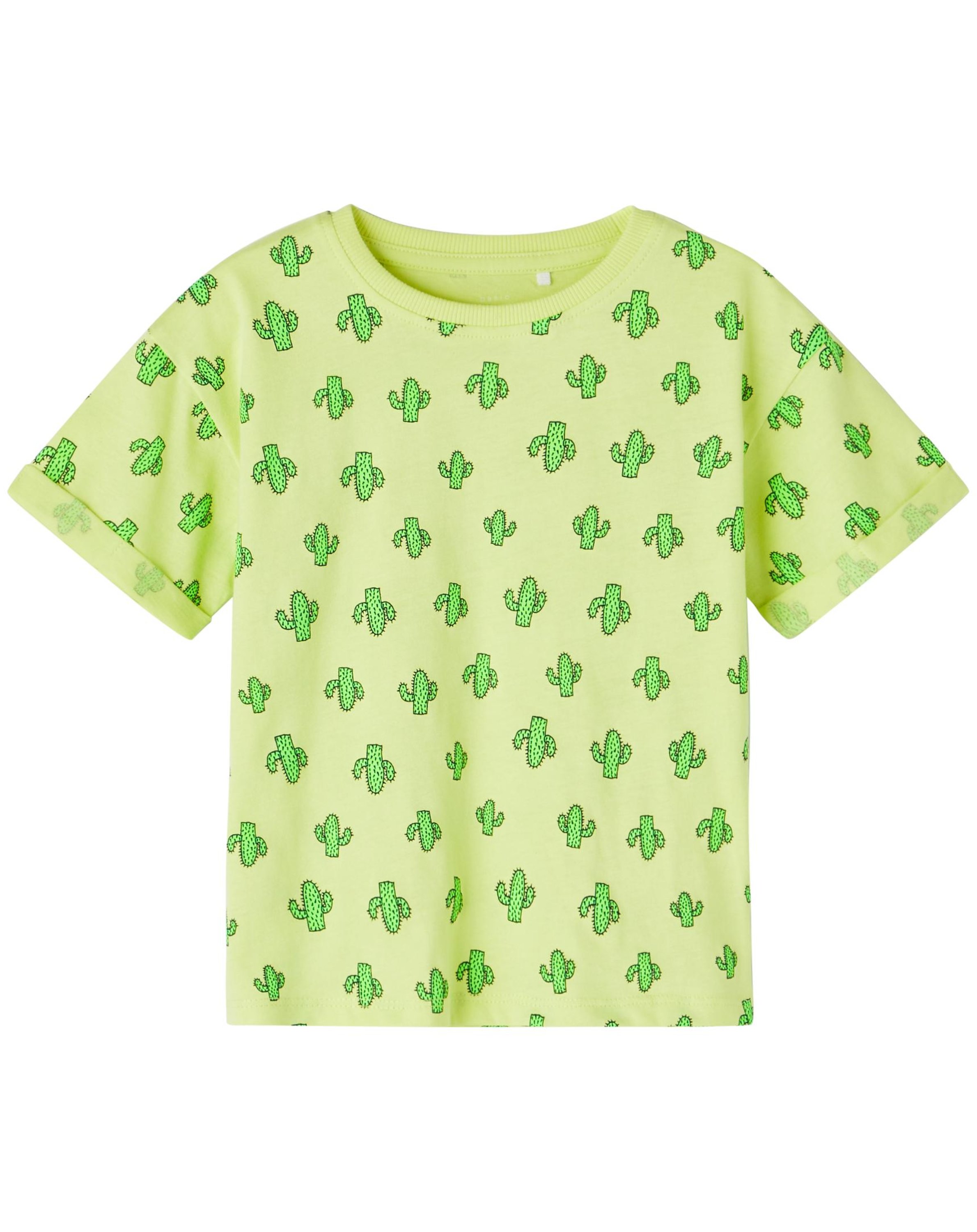 T-Shirt NMMVALTHER CACTUS in sunny lime