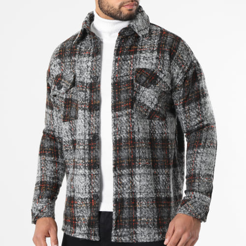 Surchemise A Carreaux KD632 Noir Gris