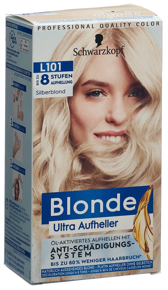 Schwarzkopf L101 Platin Aufheller Silberblond 1 Stk