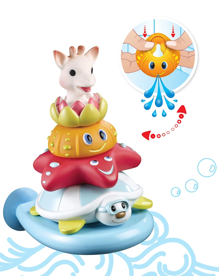 Badewannenspielzeug SPLASH & SURF PYRAMIDE SOPHIE LA GIRAFE® in bunt