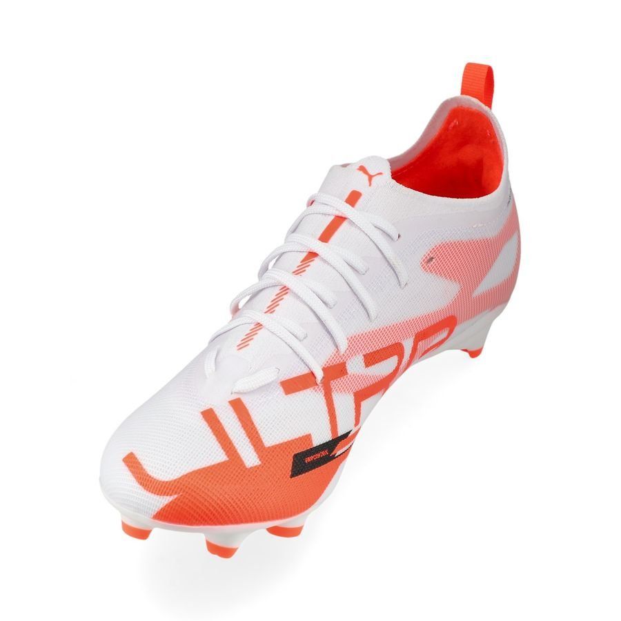 PUMA Ultra 5 Pro FG/AG Unlimited - Blanc/Noir/Glowing Red Enfant