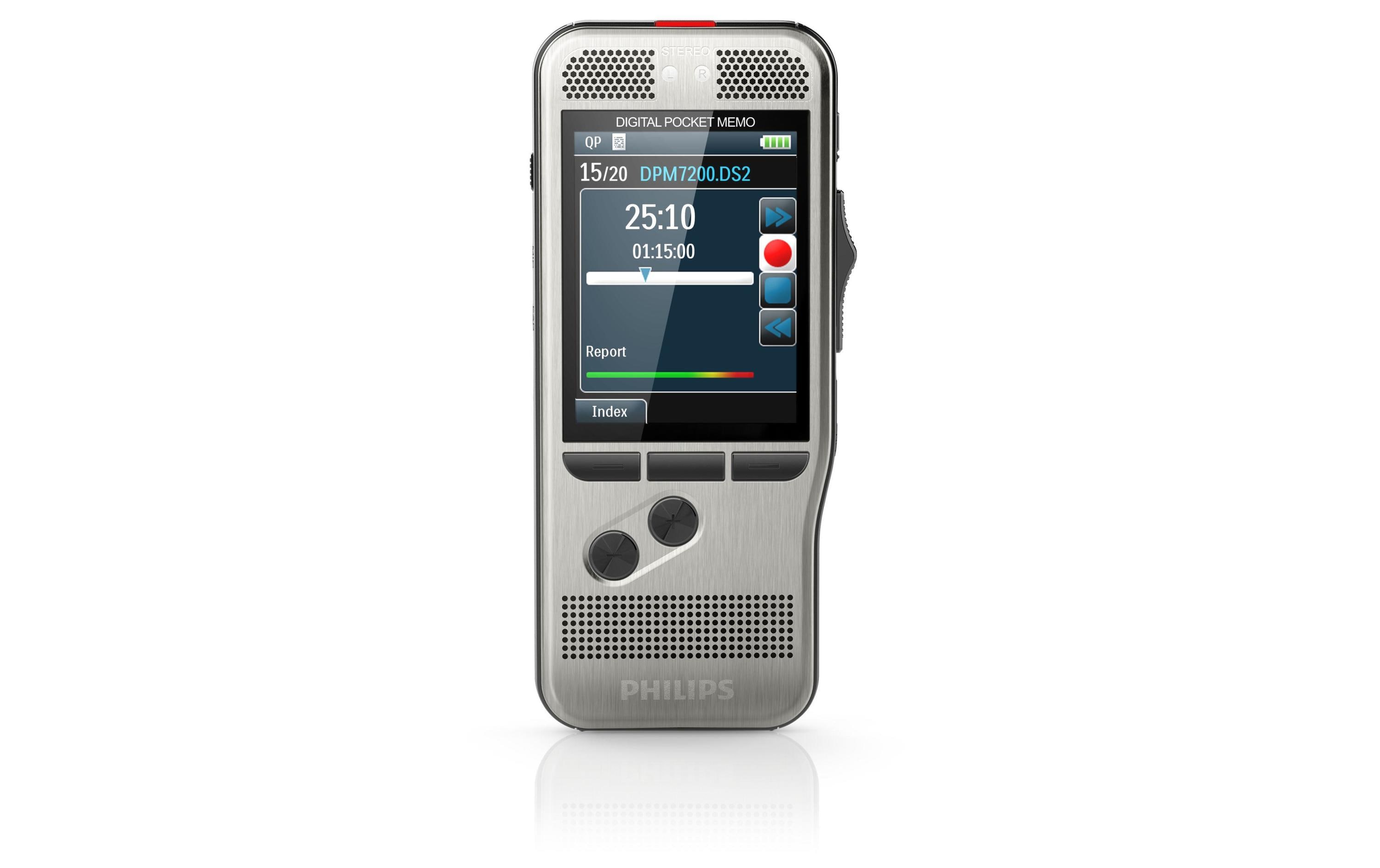 Diktiergerät Digital Pocket Memo DPM7200<br>Digitales Diktiergerät mit konfigurierbarem 4-Positions-Schiebeschalter